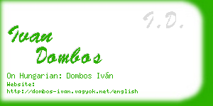 ivan dombos business card